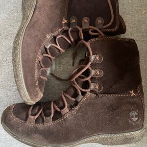 Timberland Women's Reykir Ghillie US 8M Brown Suede Sherpa Boot